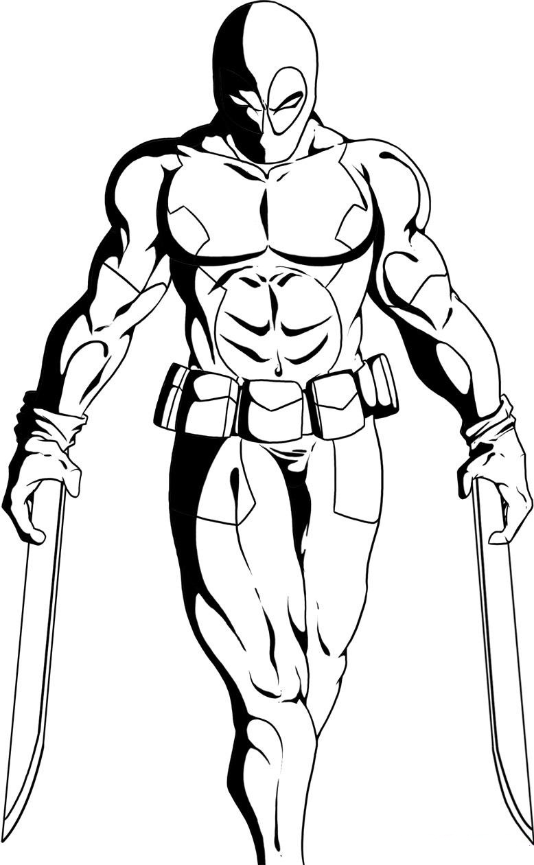 Coloring page: Deadpool (Superheroes) #82843 - Free Printable Coloring Pages