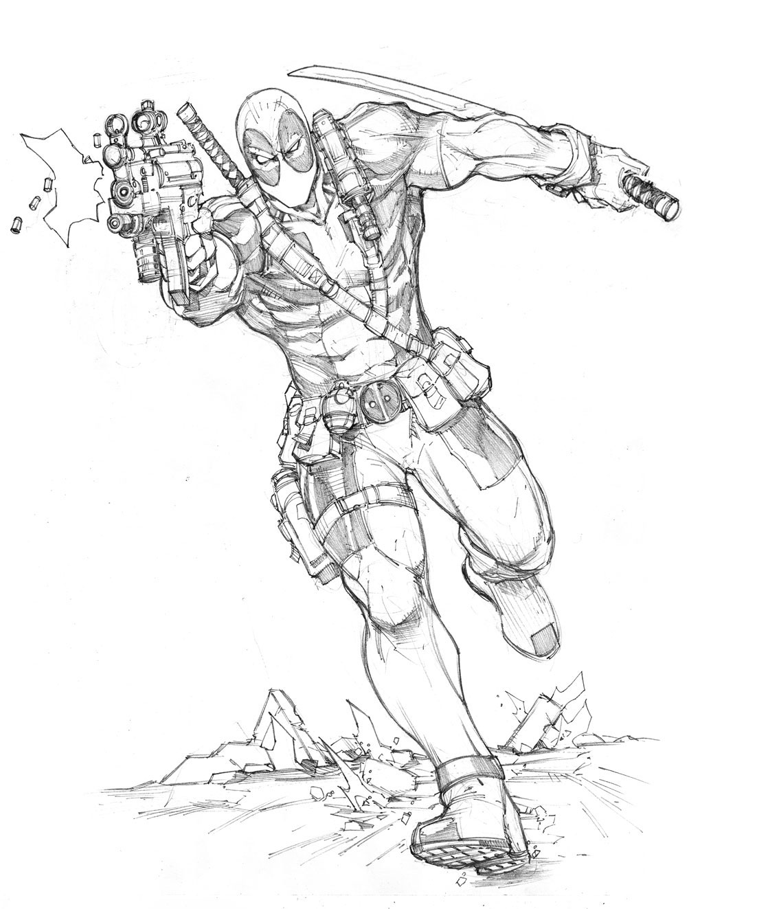 Coloring page: Deadpool (Superheroes) #82846 - Free Printable Coloring Pages