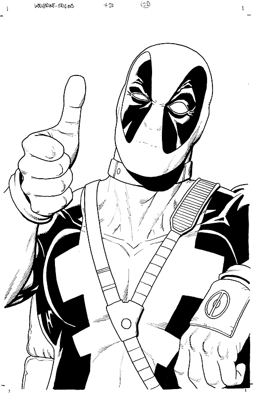 Coloring page: Deadpool (Superheroes) #82847 - Free Printable Coloring Pages