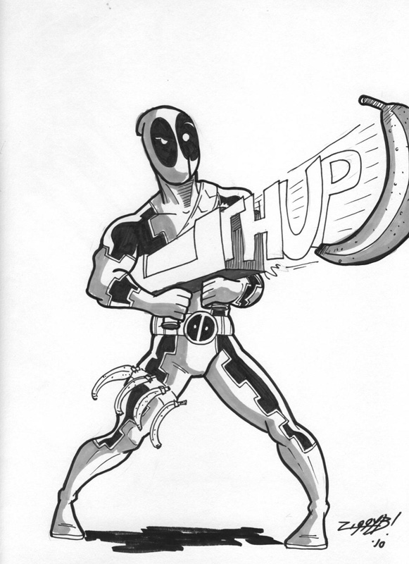 Coloring page: Deadpool (Superheroes) #82856 - Free Printable Coloring Pages