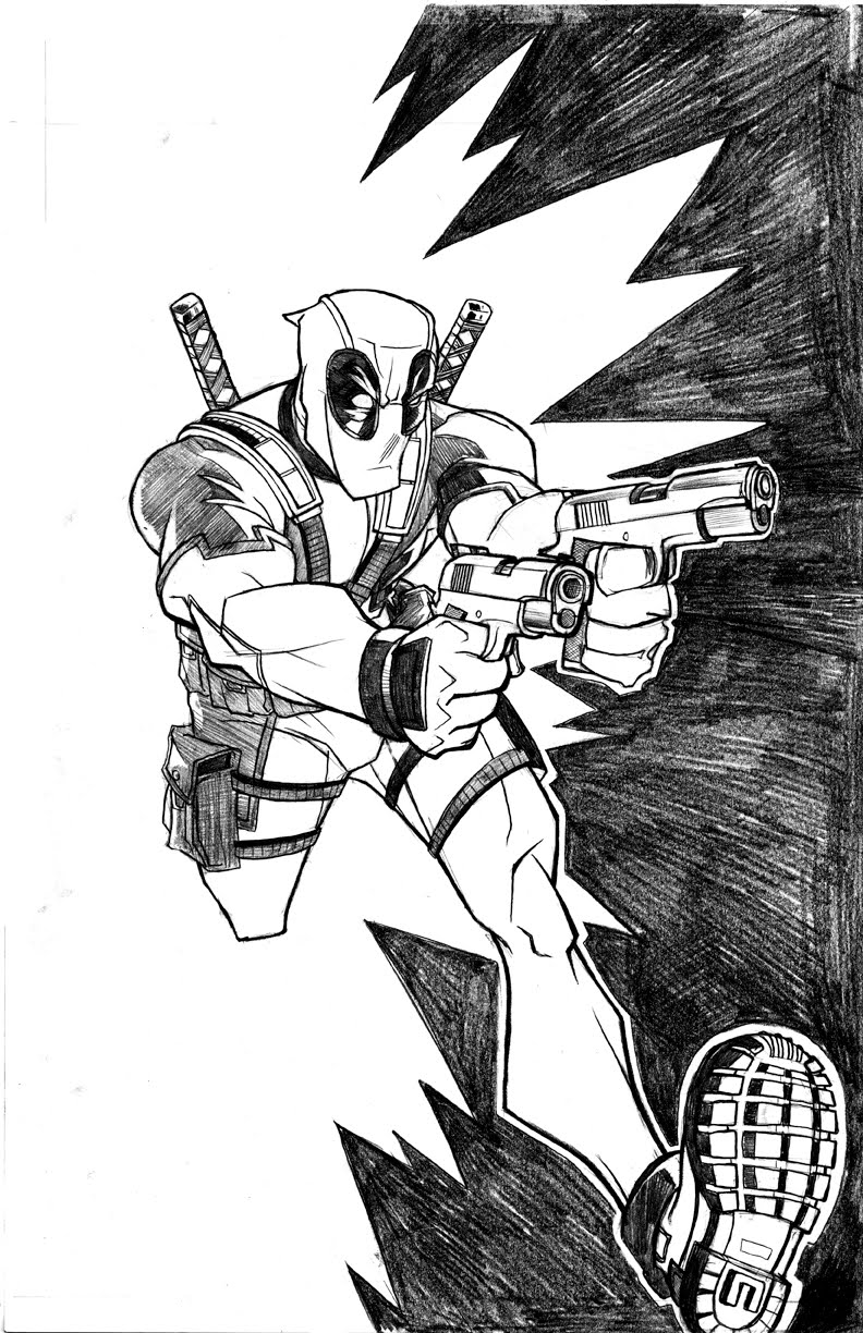 Coloring page: Deadpool (Superheroes) #82888 - Free Printable Coloring Pages