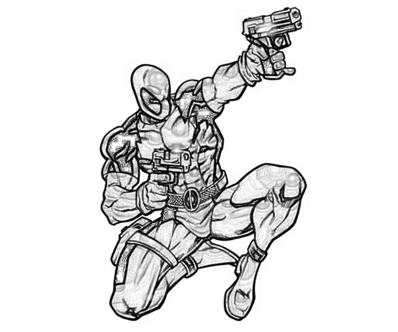 Coloring page: Deadpool (Superheroes) #82893 - Free Printable Coloring Pages