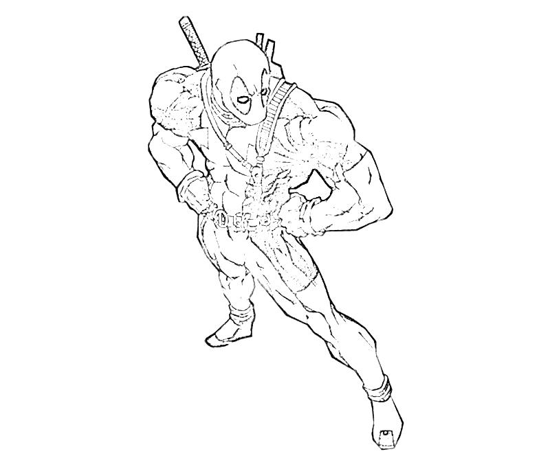Coloring page: Deadpool (Superheroes) #82904 - Free Printable Coloring Pages