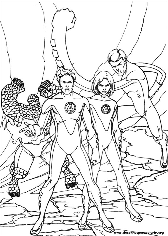 Coloring page: Fantastic Four (Superheroes) #76346 - Free Printable Coloring Pages