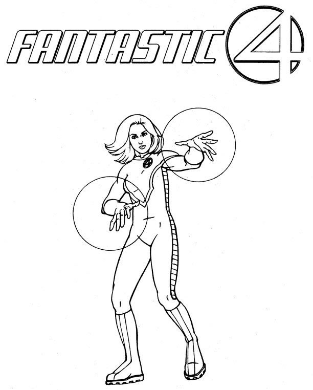 Coloring page: Fantastic Four (Superheroes) #76347 - Free Printable Coloring Pages