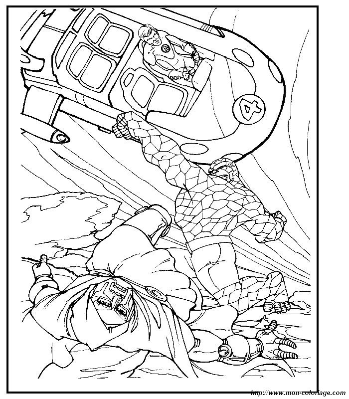 Coloring page: Fantastic Four (Superheroes) #76351 - Free Printable Coloring Pages