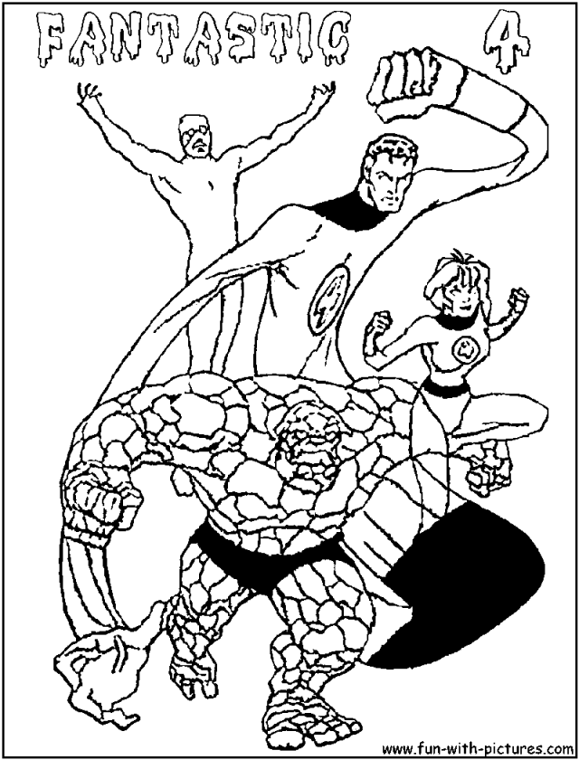 Coloring page: Fantastic Four (Superheroes) #76363 - Free Printable Coloring Pages