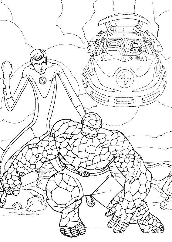 Coloring page: Fantastic Four (Superheroes) #76387 - Free Printable Coloring Pages