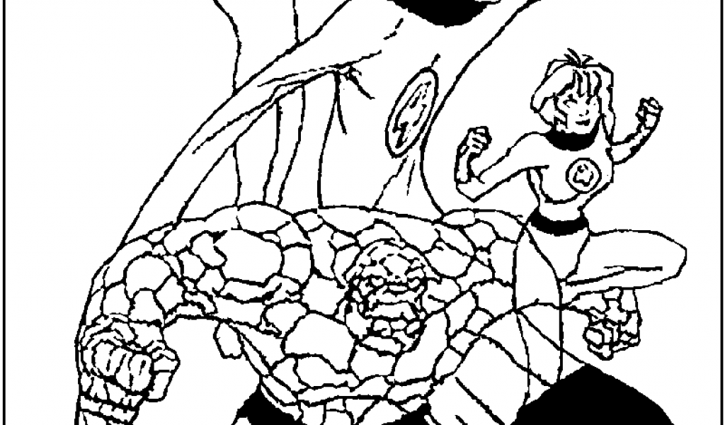 Coloring page: Fantastic Four (Superheroes) #76389 - Free Printable Coloring Pages