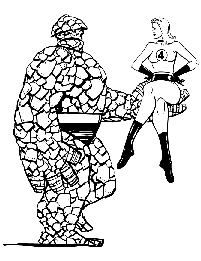 Coloring page: Fantastic Four (Superheroes) #76395 - Free Printable Coloring Pages
