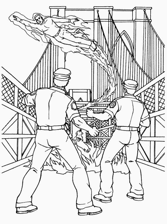 Coloring page: Fantastic Four (Superheroes) #76423 - Free Printable Coloring Pages
