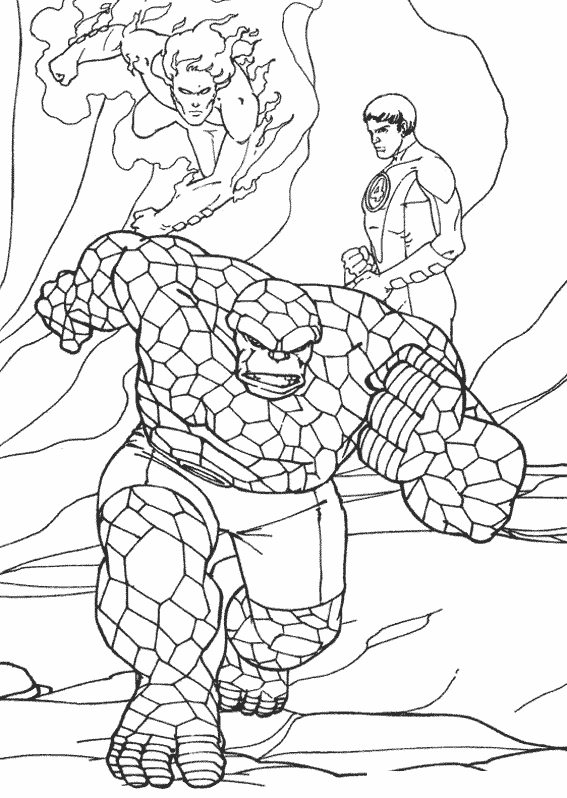 Coloring page: Fantastic Four (Superheroes) #76440 - Free Printable Coloring Pages