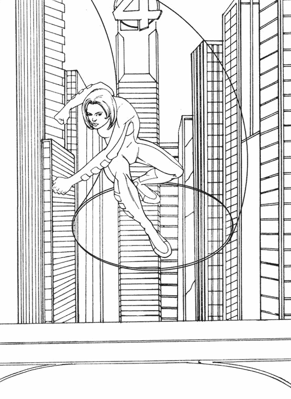 Coloring page: Fantastic Four (Superheroes) #76471 - Free Printable Coloring Pages