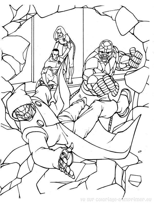 Coloring page: Fantastic Four (Superheroes) #76472 - Free Printable Coloring Pages