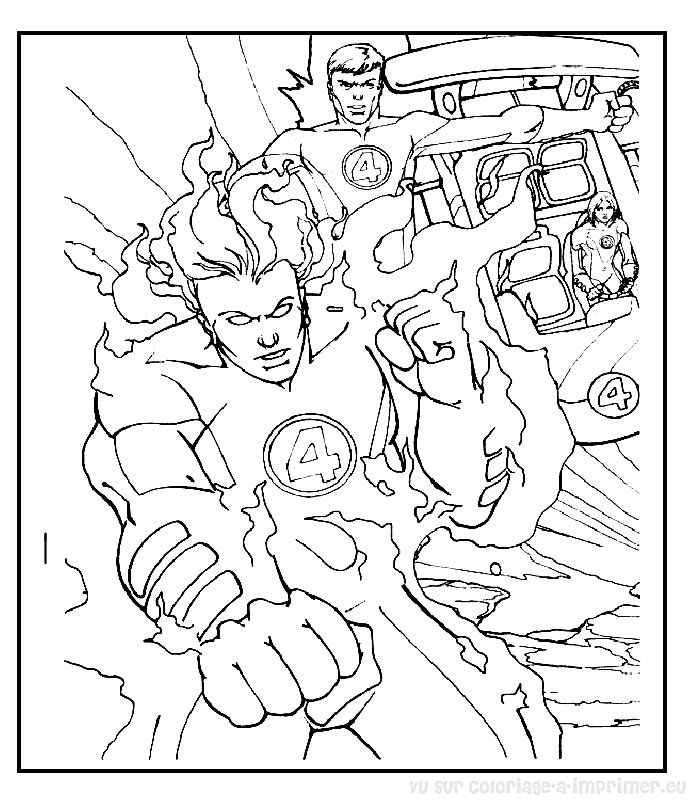 Coloring page: Fantastic Four (Superheroes) #76476 - Free Printable Coloring Pages