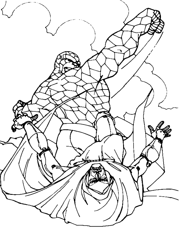 Coloring page: Fantastic Four (Superheroes) #76479 - Free Printable Coloring Pages