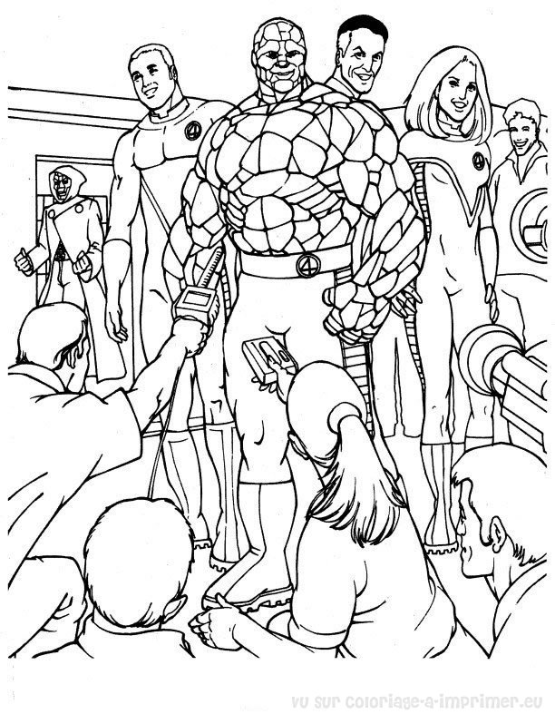 Coloring page: Fantastic Four (Superheroes) #76482 - Free Printable Coloring Pages