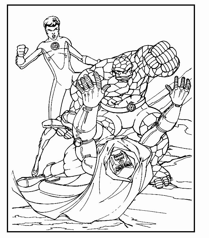 Coloring page: Fantastic Four (Superheroes) #76505 - Free Printable Coloring Pages
