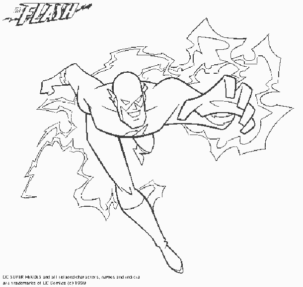 Coloring page: Flash (Superheroes) #83375 - Free Printable Coloring Pages