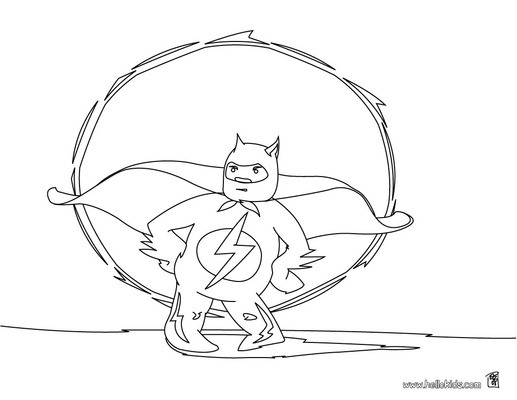 Coloring page: Flash (Superheroes) #83380 - Free Printable Coloring Pages