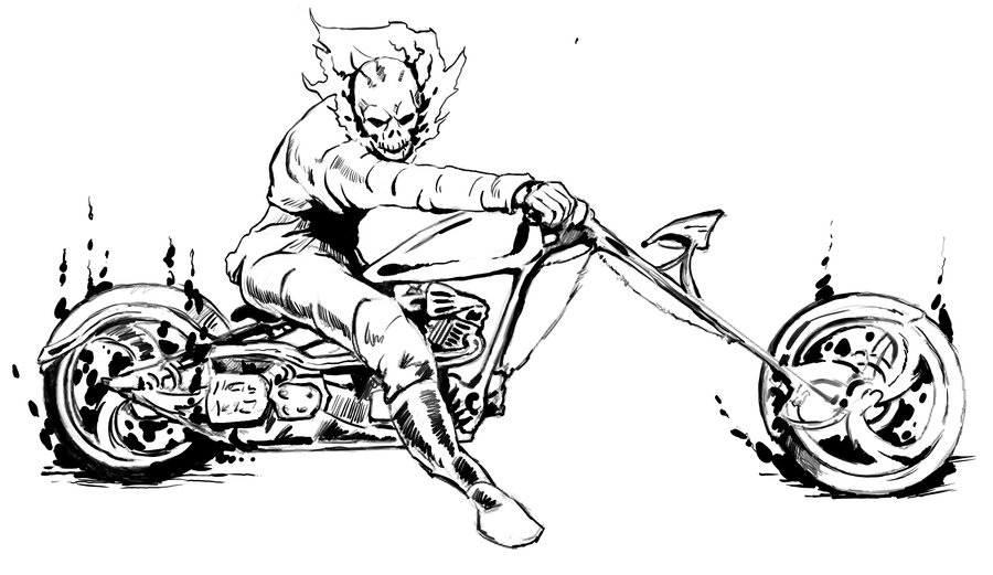 Drawing Ghost Rider #82032 (Superheroes) – Printable coloring pages