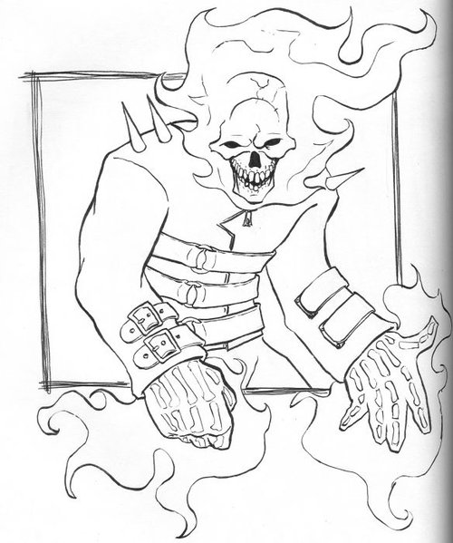Coloring page: Ghost Rider (Superheroes) #82033 - Free Printable Coloring Pages