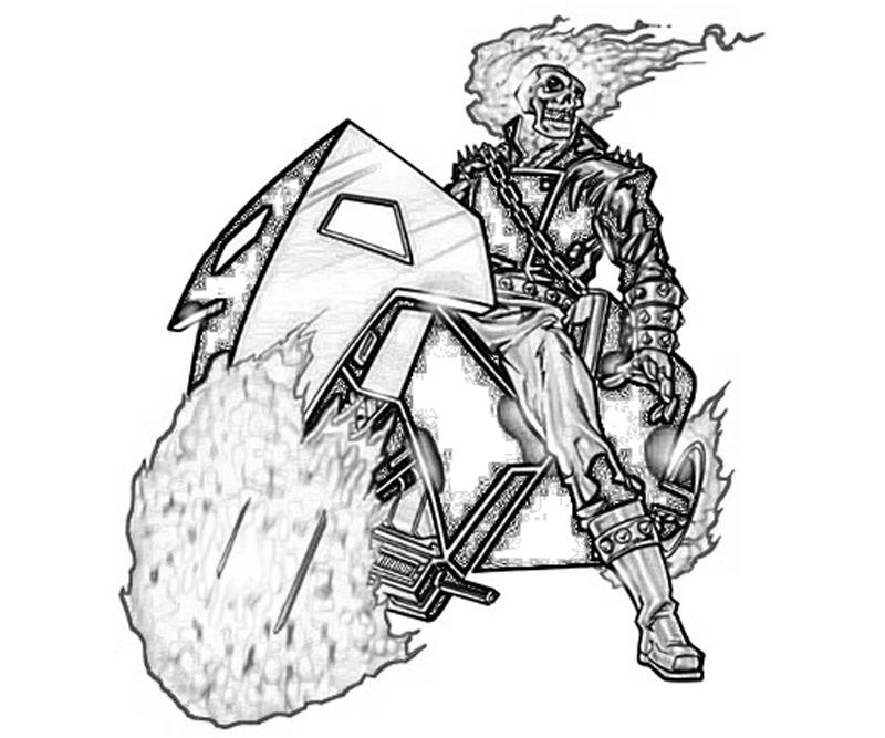 Drawings Ghost Rider (Superheroes) – Printable coloring pages
