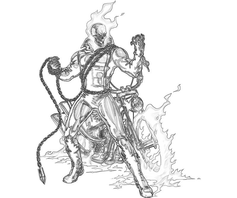 Coloring page: Ghost Rider (Superheroes) #82056 - Free Printable Coloring Pages