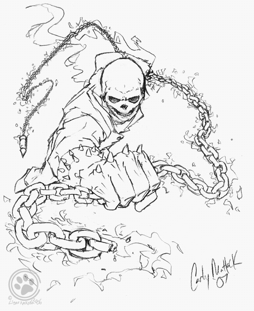 Coloring page: Ghost Rider (Superheroes) #82069 - Free Printable Coloring Pages