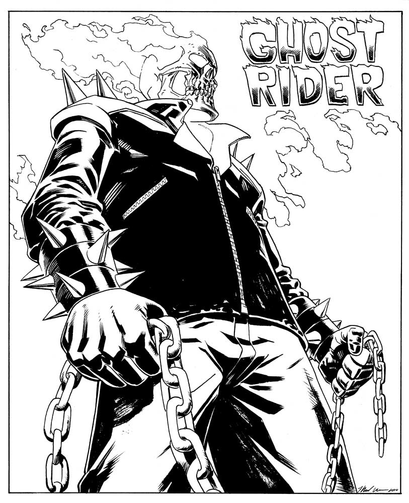 Coloring page: Ghost Rider (Superheroes) #82088 - Free Printable Coloring Pages