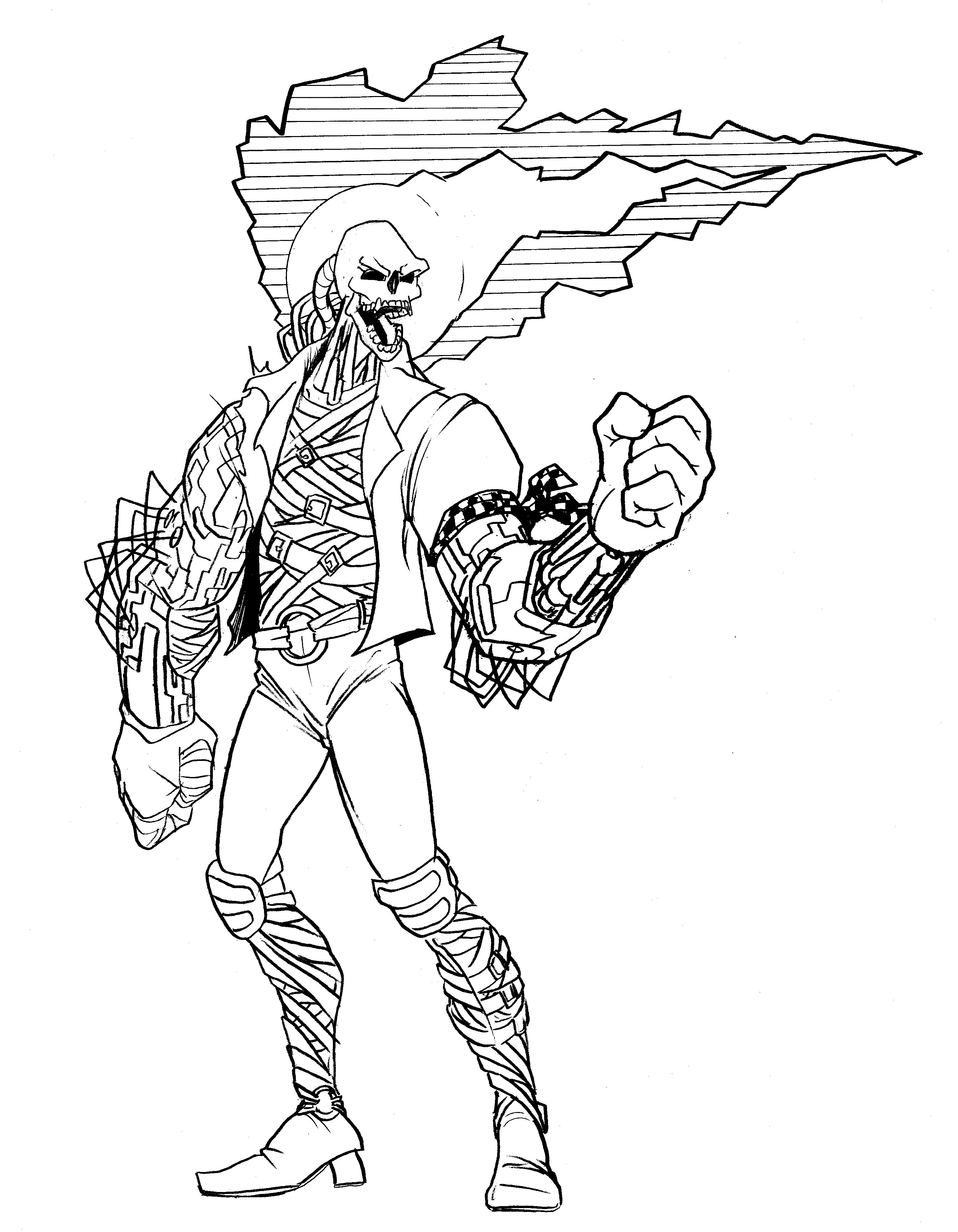 Coloring page: Ghost Rider (Superheroes) #82109 - Free Printable Coloring Pages