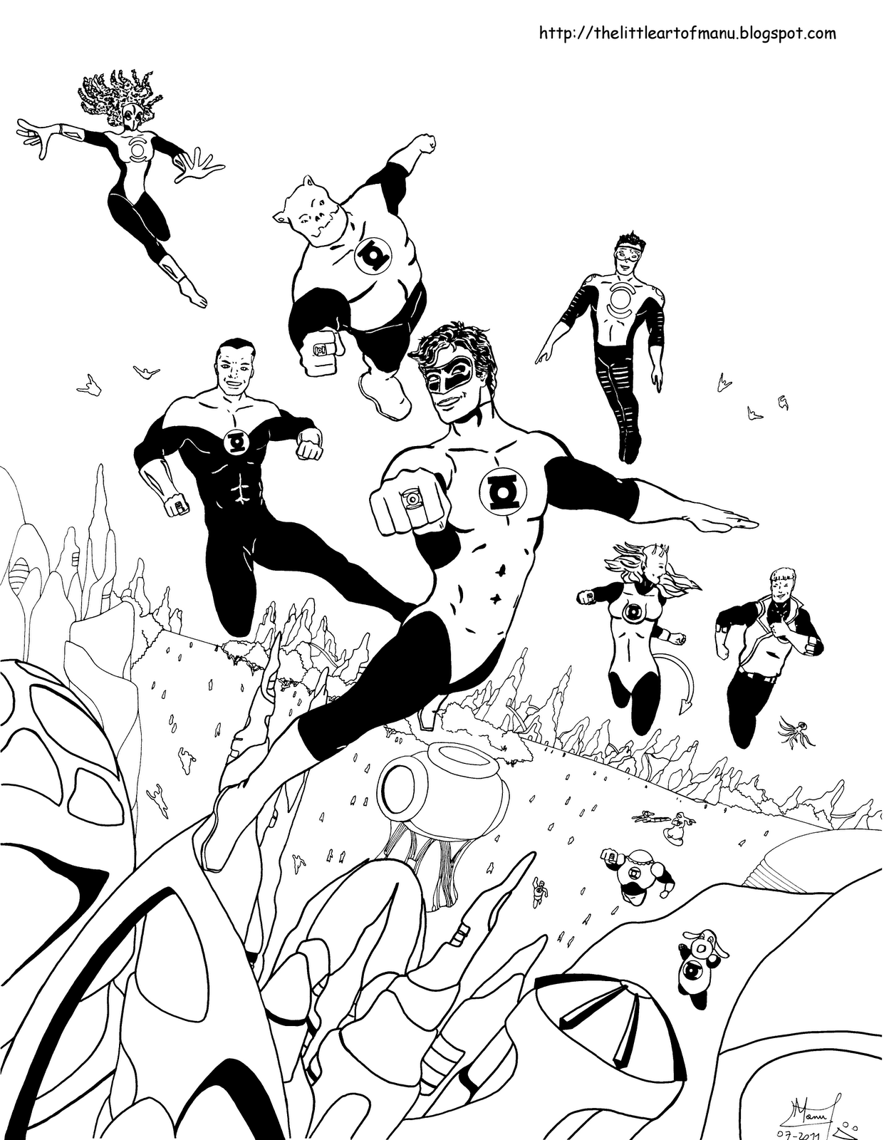 Coloring page: Green Lantern (Superheroes) #81370 - Free Printable Coloring Pages