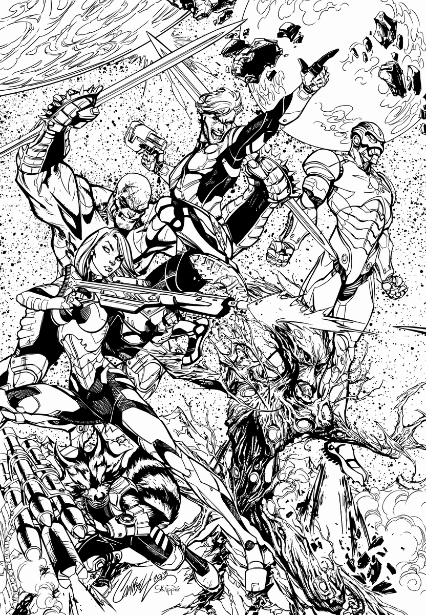 Coloring page: Guardians of the Galaxy (Superheroes) #82461 - Free Printable Coloring Pages