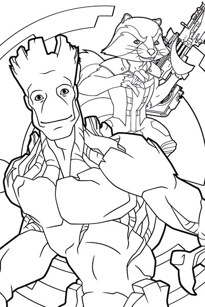 Coloring page: Guardians of the Galaxy (Superheroes) #82499 - Free Printable Coloring Pages
