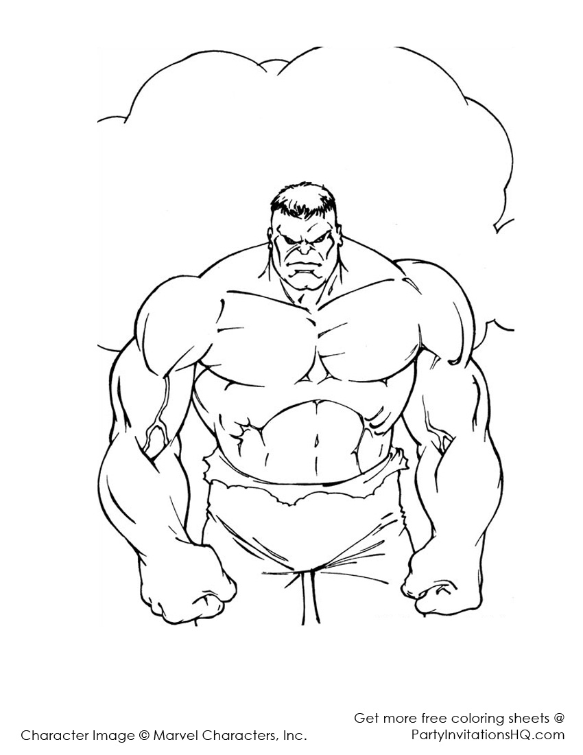 Drawing Hulk 20 Superheroes – Printable coloring pages