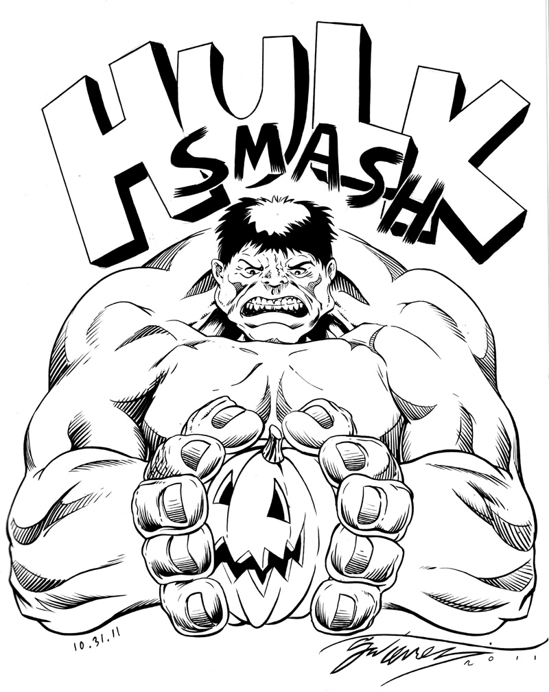 Drawing Hulk #79073 (Superheroes) – Printable coloring pages