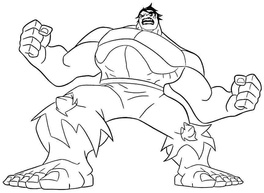 Hulk Superheroes Printable Coloring Pages