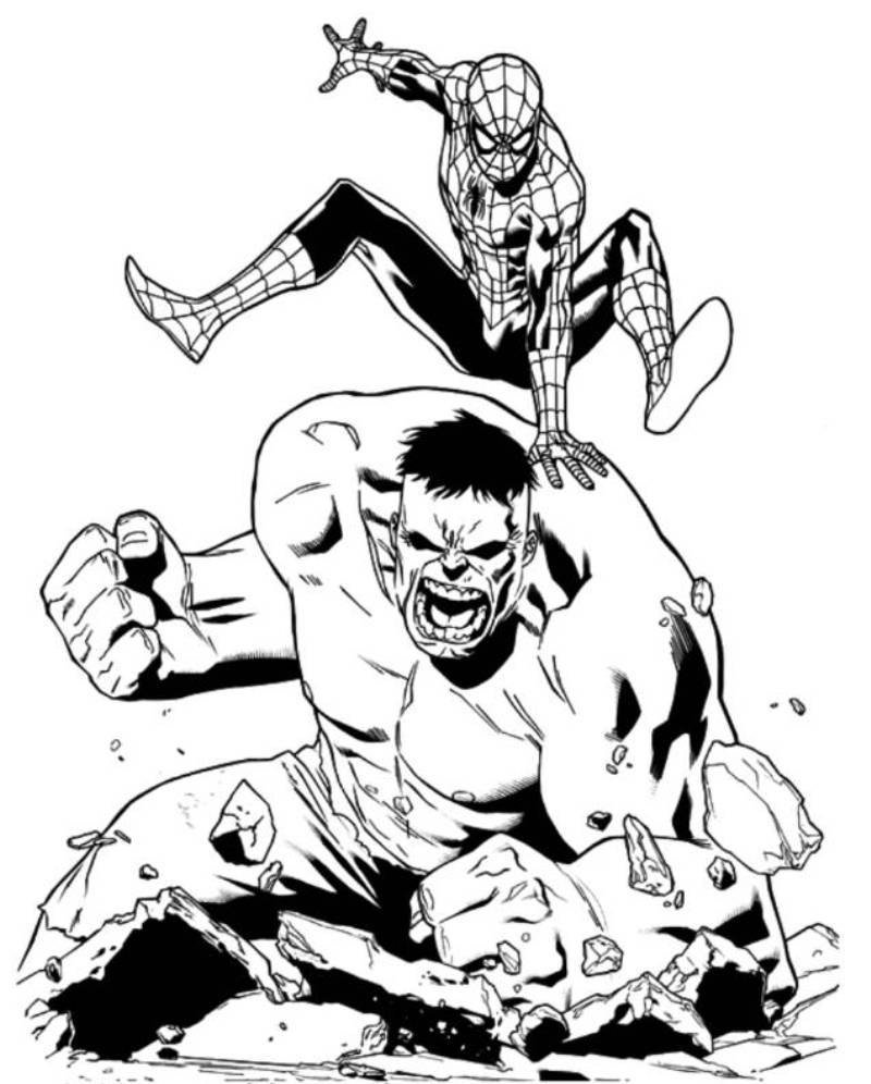 Drawing Hulk #79117 (Superheroes) – Printable coloring pages