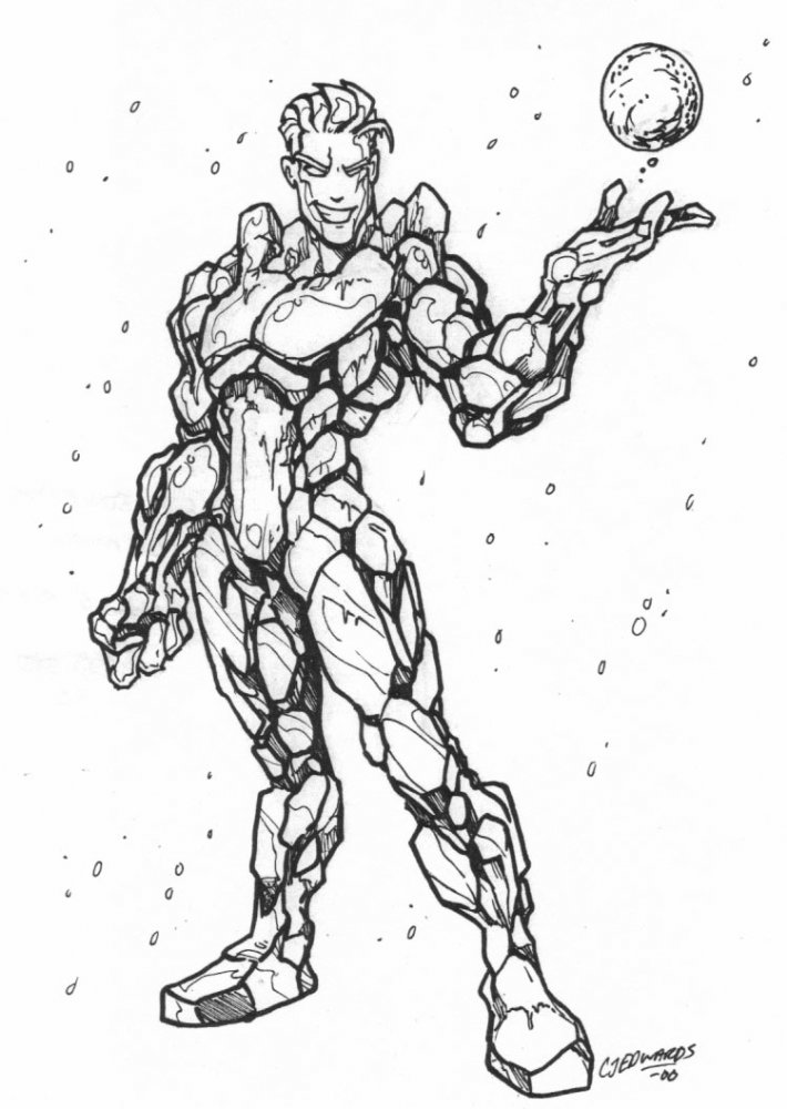 Iceman (Superheroes) – Printable coloring pages