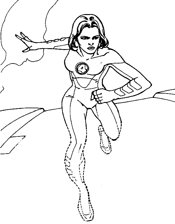 Coloring page: Invisible Woman (Superheroes) #83217 - Free Printable Coloring Pages