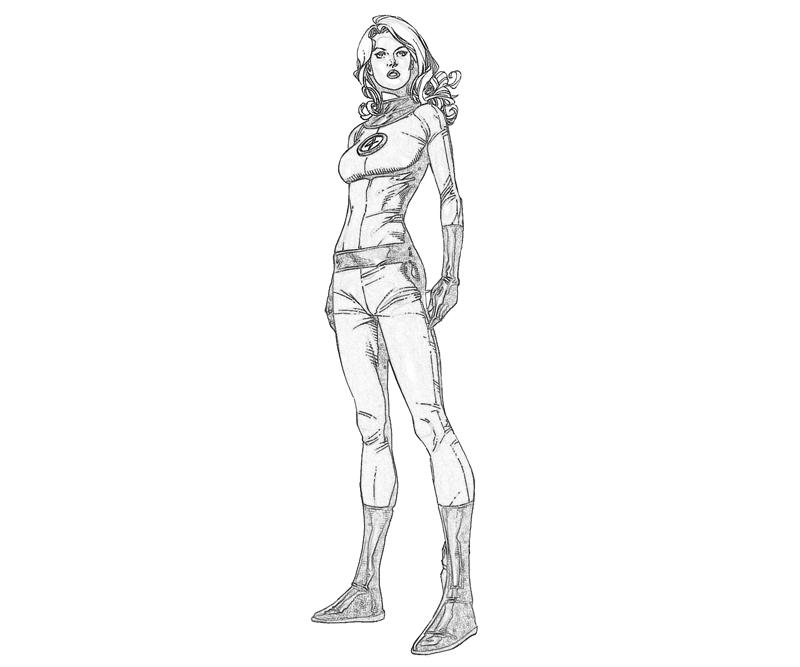Coloring page: Invisible Woman (Superheroes) #83218 - Free Printable Coloring Pages