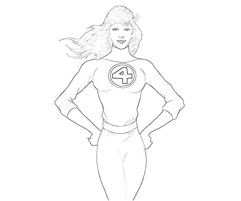 Coloring page: Invisible Woman (Superheroes) #83219 - Free Printable Coloring Pages