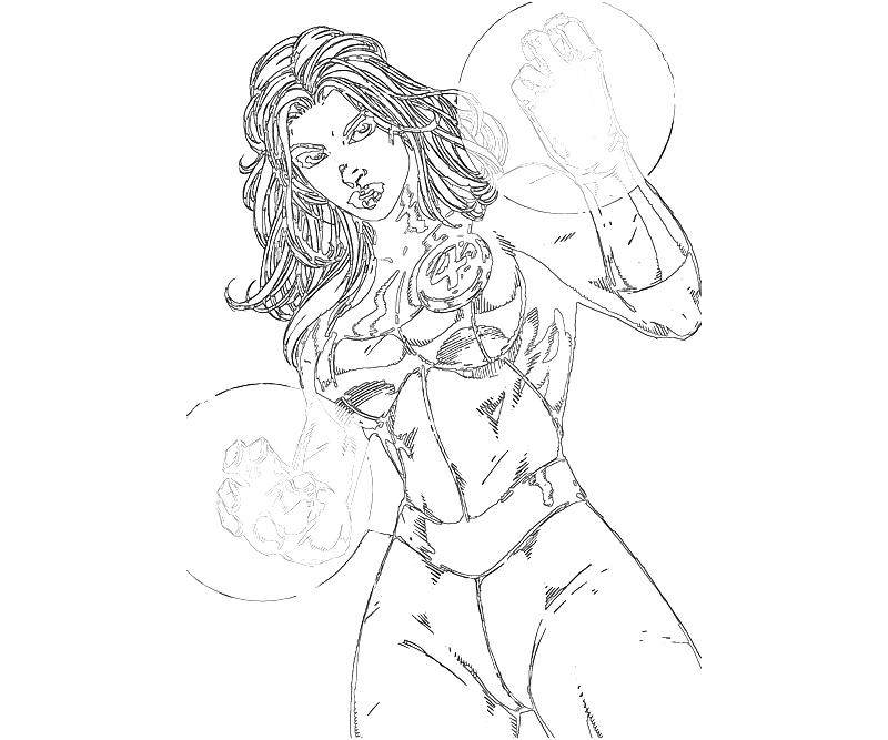 Coloring page: Invisible Woman (Superheroes) #83220 - Free Printable Coloring Pages