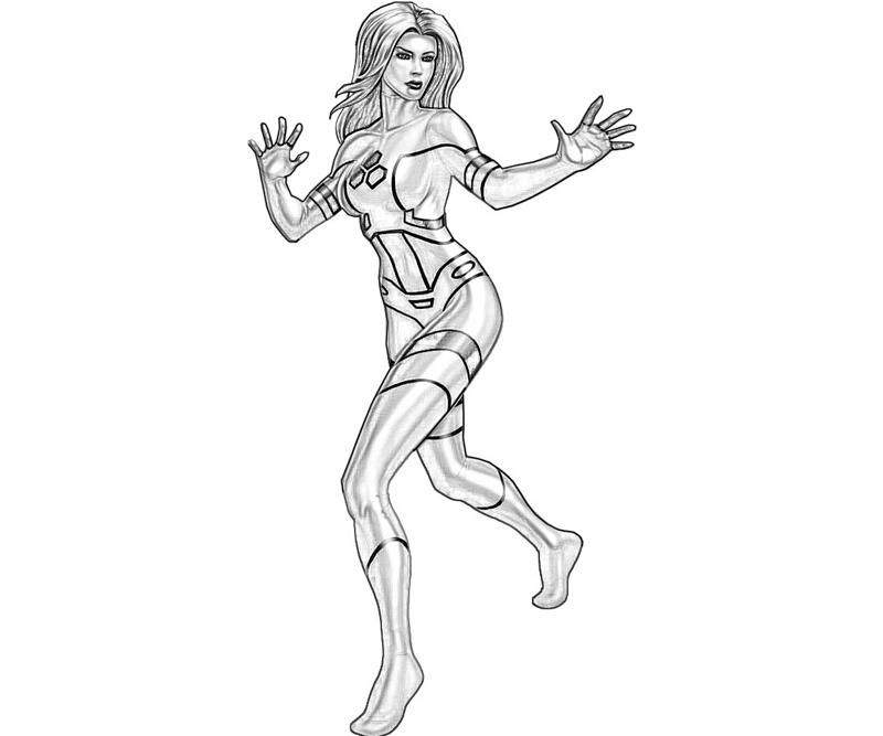 Coloring page: Invisible Woman (Superheroes) #83223 - Free Printable Coloring Pages