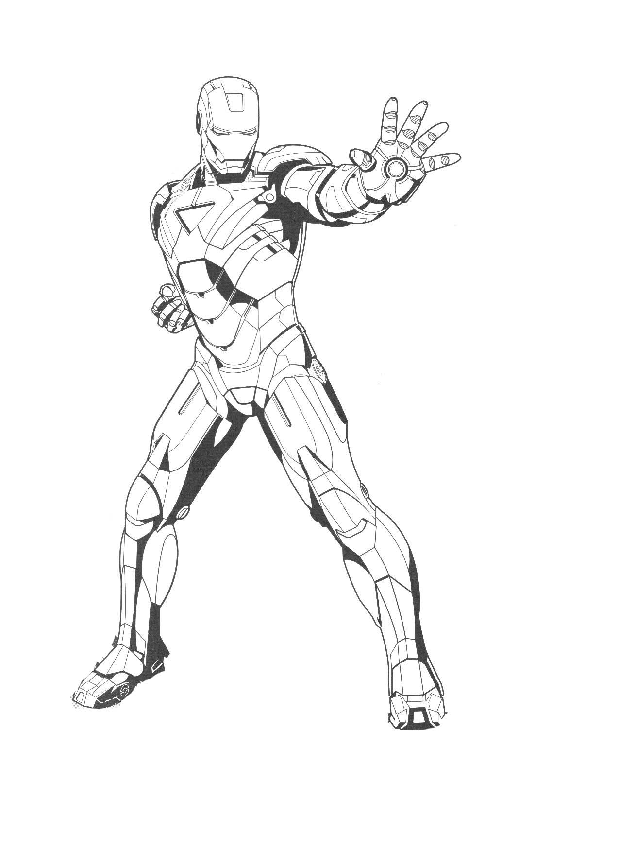 Drawing Iron Man 20 Superheroes – Printable coloring pages
