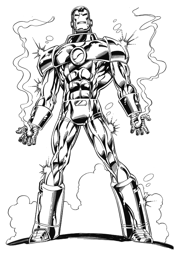 Coloring page: Iron Man (Superheroes) #80523 - Free Printable Coloring Pages