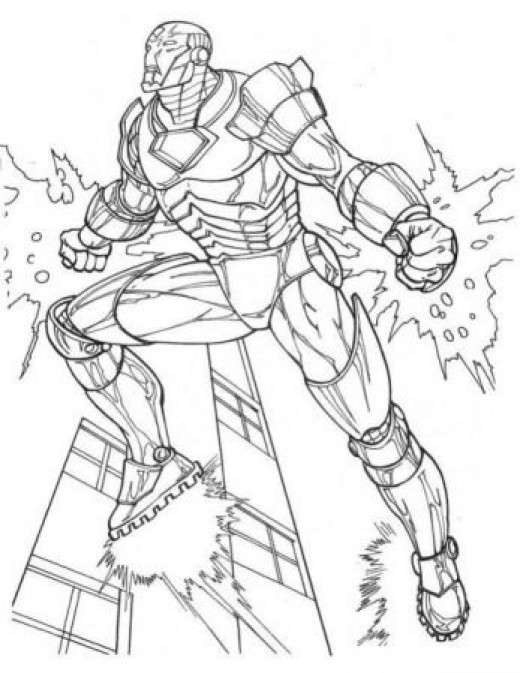 Coloring page: Iron Man (Superheroes) #80560 - Free Printable Coloring Pages