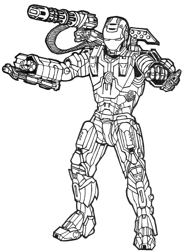 Drawings Iron Man (Superheroes) – Printable coloring pages