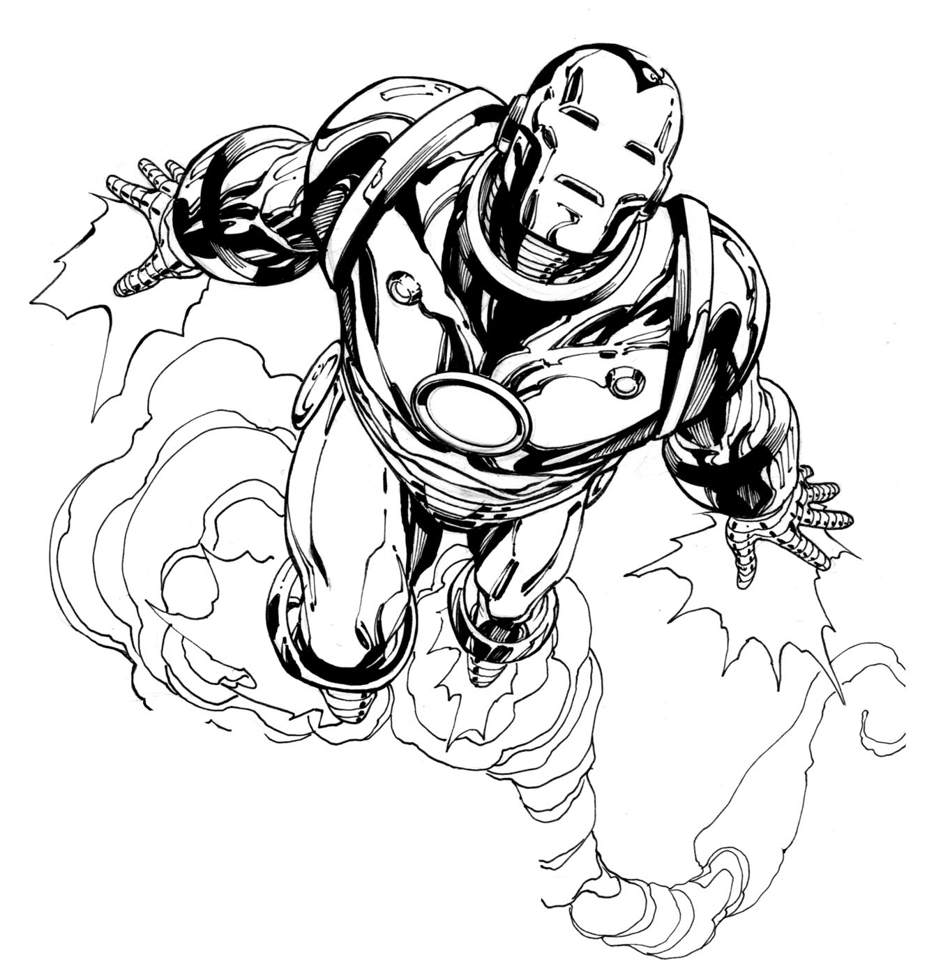 Coloring page: Iron Man (Superheroes) #80584 - Free Printable Coloring Pages
