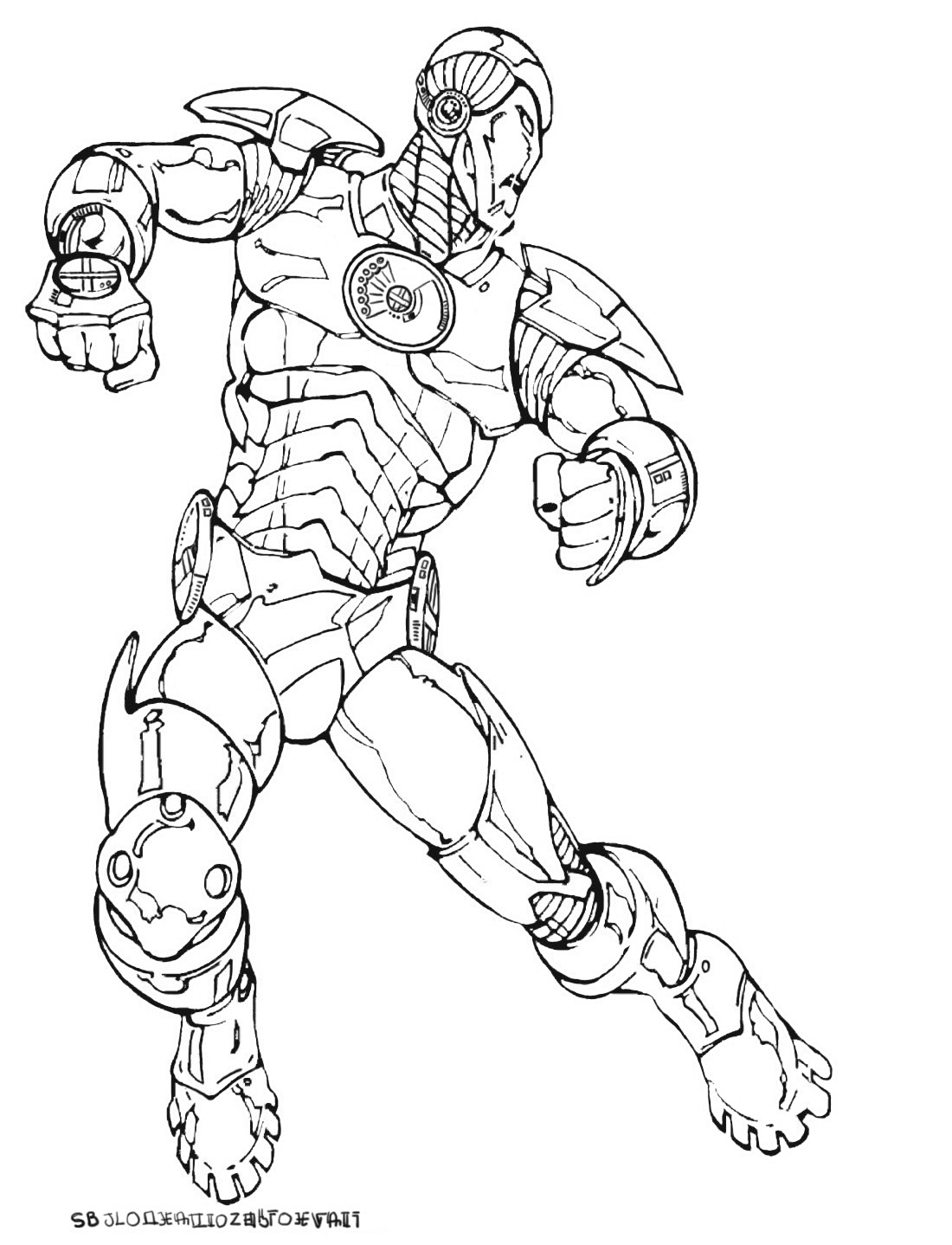 Coloring page: Iron Man (Superheroes) #80600 - Free Printable Coloring Pages